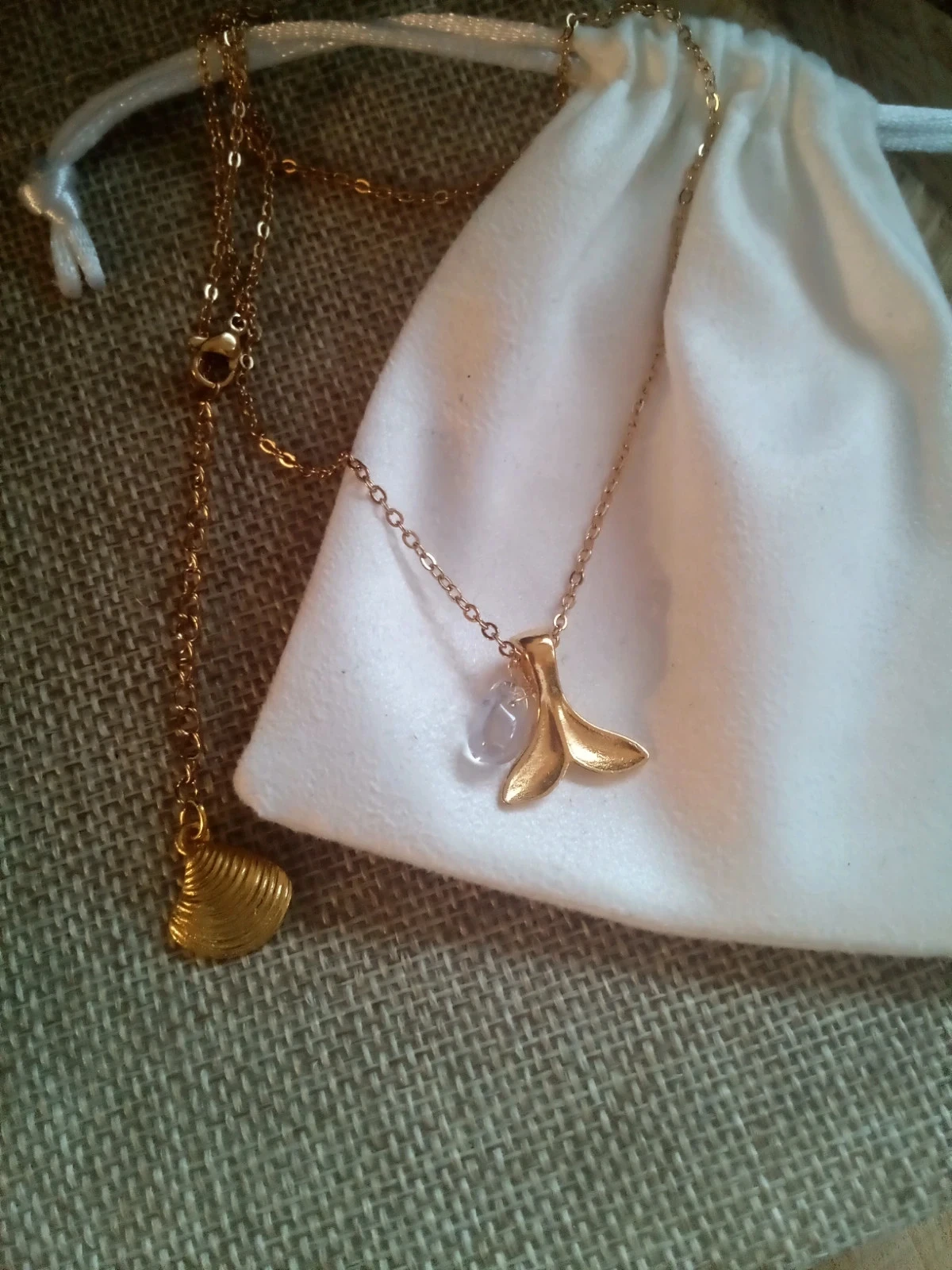 Collier sirène avec perle goutte d'eau – photo 3